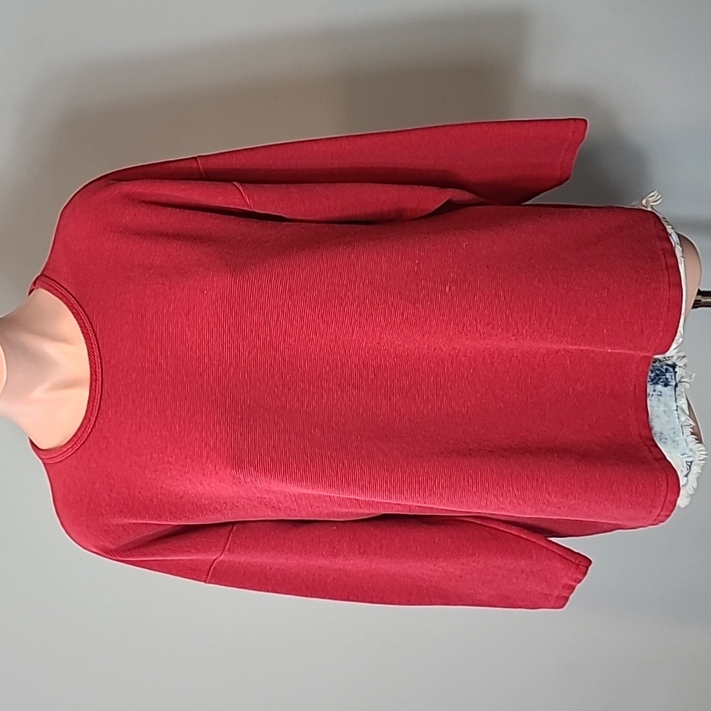 Vintage Red Oversized Sweater 80s 90s Womens Size 3X Comfy